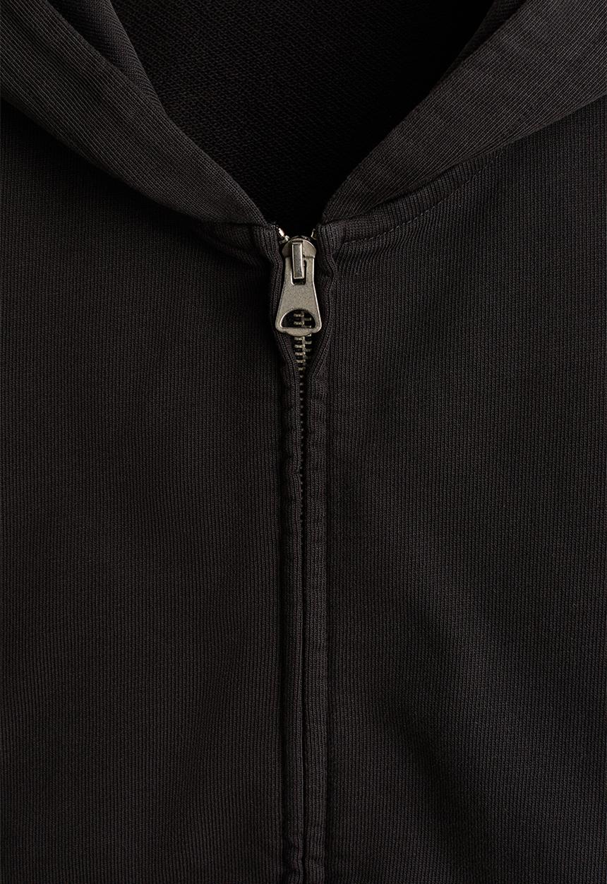 H&M - Oversized fit zip-through hoodie - black