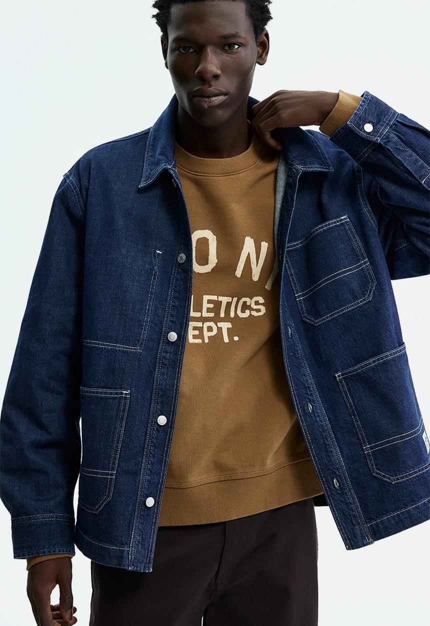 H&M - Denim overshirt - dark denim blue