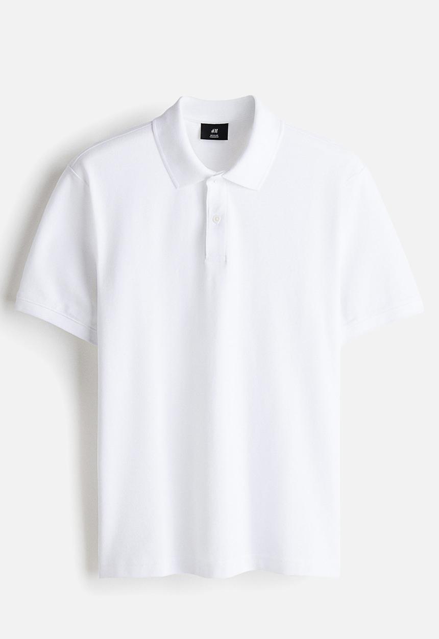 H&M - Regular fit polo shirt - white
