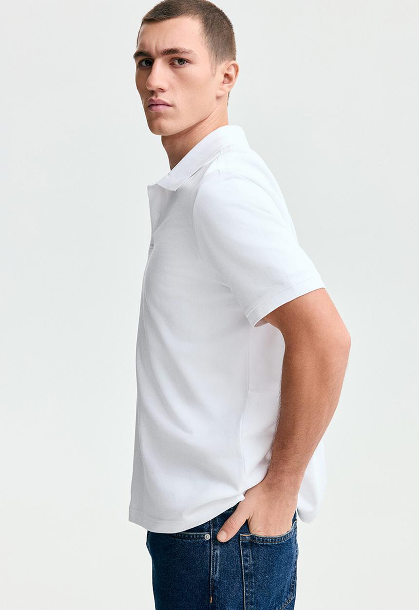 H&M - Regular fit polo shirt - white