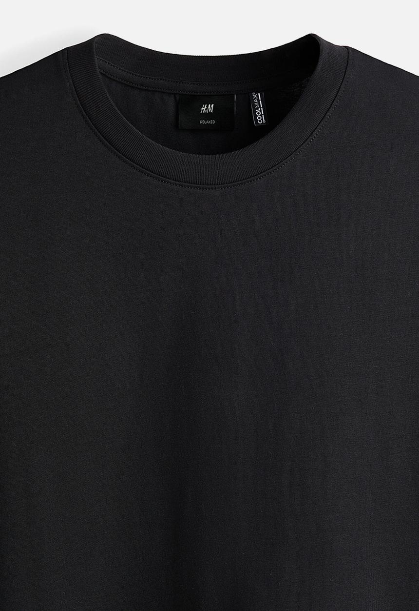 H&M - Coolmax?  relaxed fit t-shirt - black