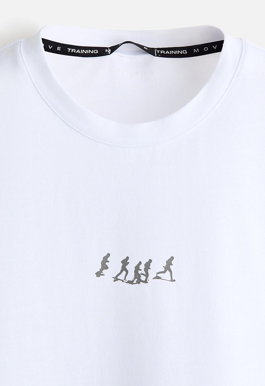 H&M - Loose fit sports vest top with drymove? - white/inner peace