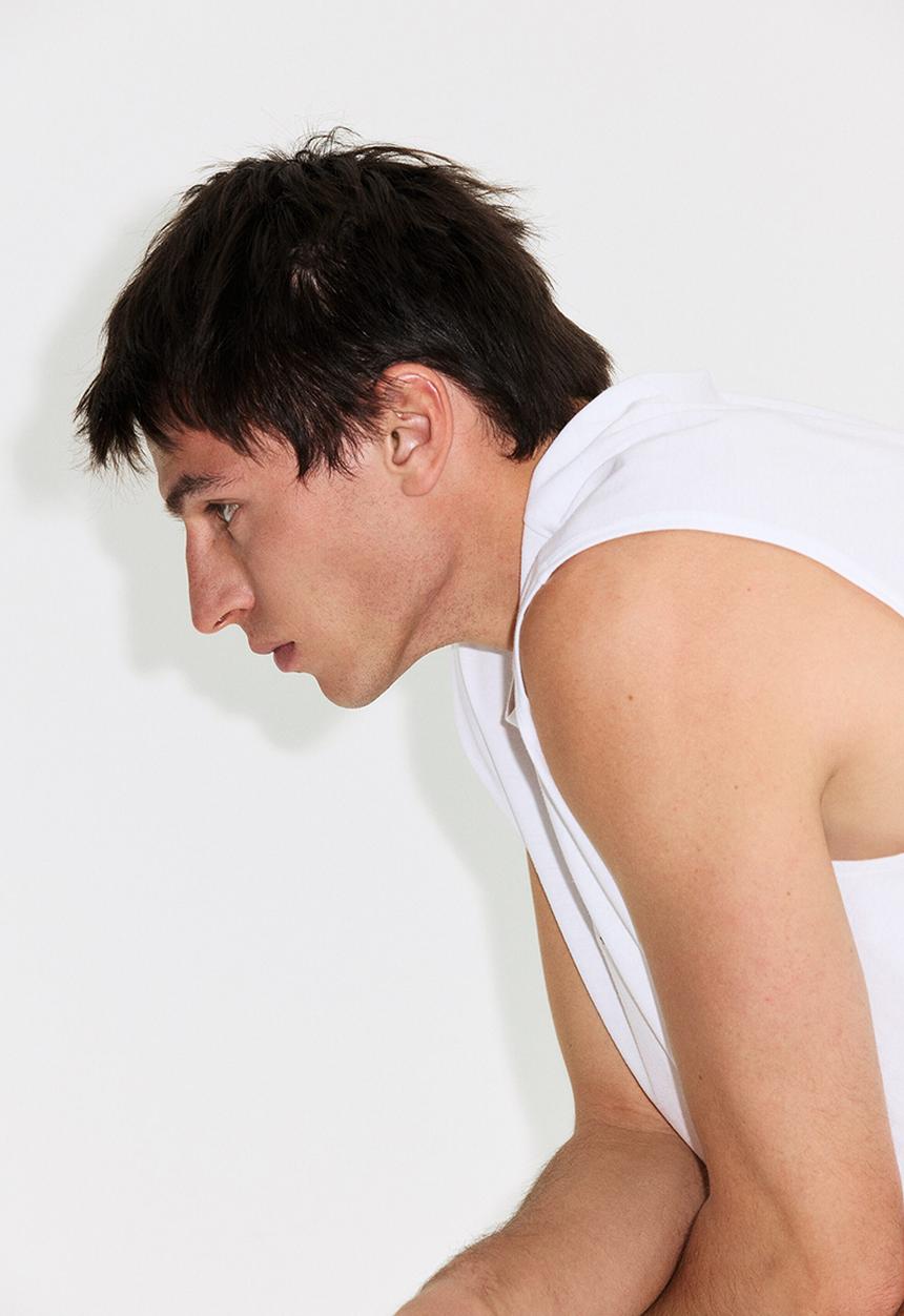 H&M - Loose fit sports vest top with drymove? - white/inner peace