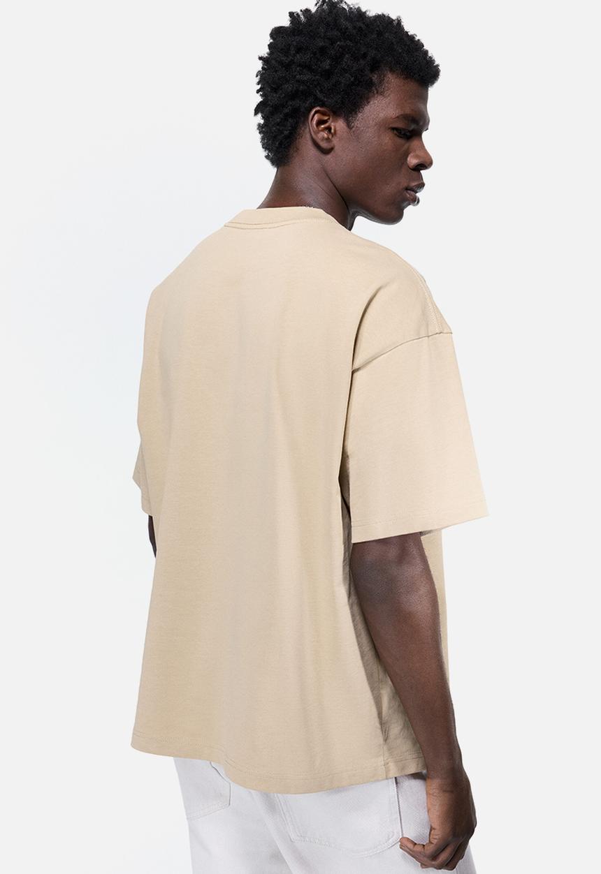 H&M - Oversized fit cotton t-shirt - beige