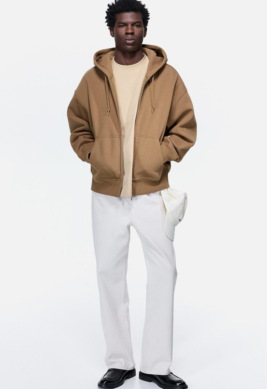 H&M - Oversized fit cotton t-shirt - beige