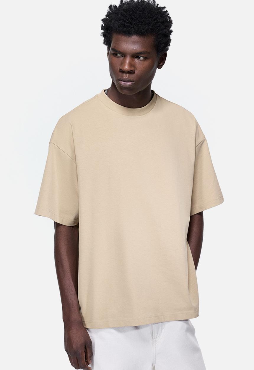 H&M - Oversized fit cotton t-shirt - beige