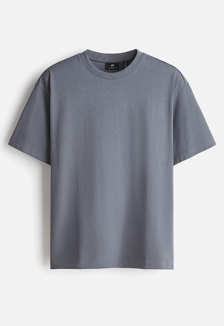 H&M - Coolmax?  relaxed fit t-shirt - dark grey