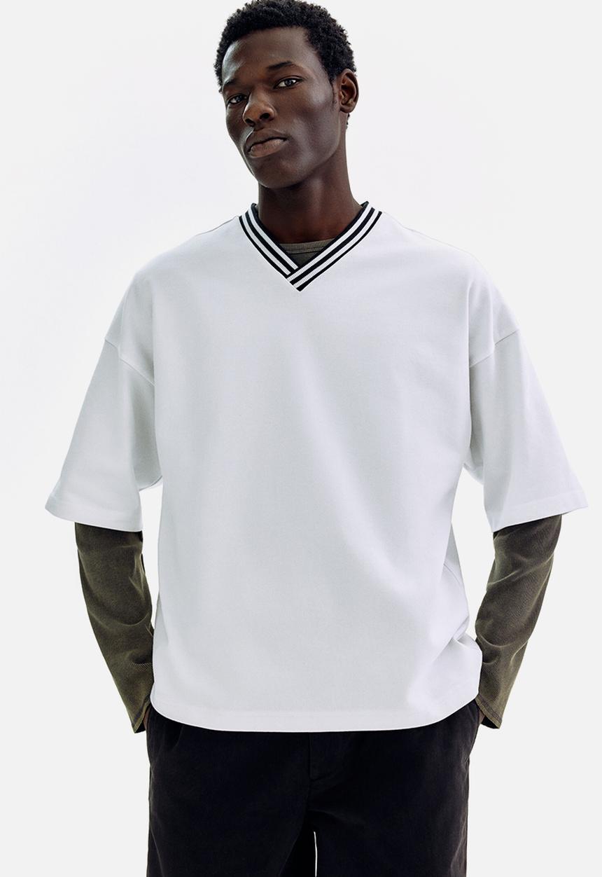H&M - Oversized fit cotton t-shirt - white