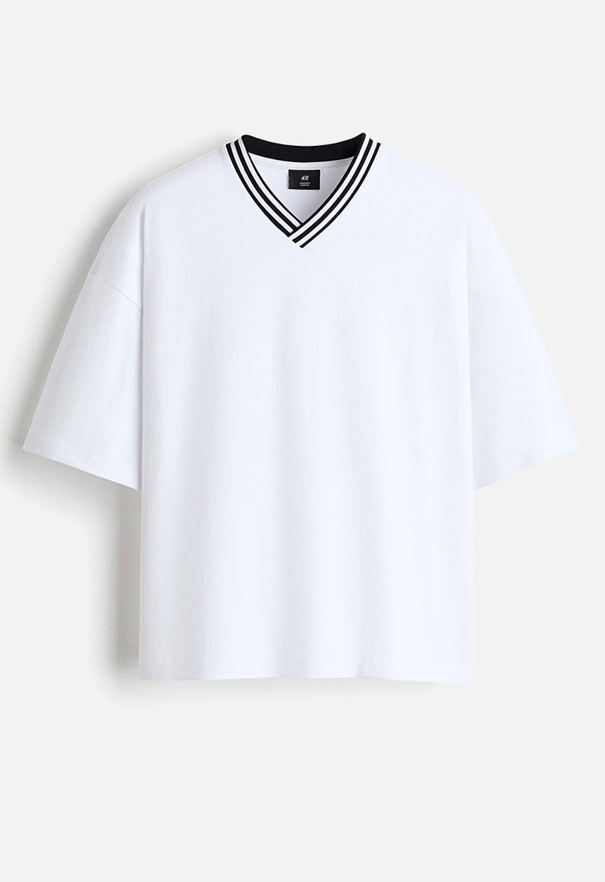 H&M - Oversized fit cotton t-shirt - white