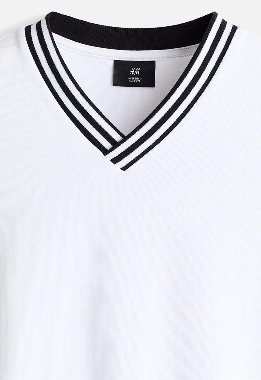 H&M - Oversized fit cotton t-shirt - white
