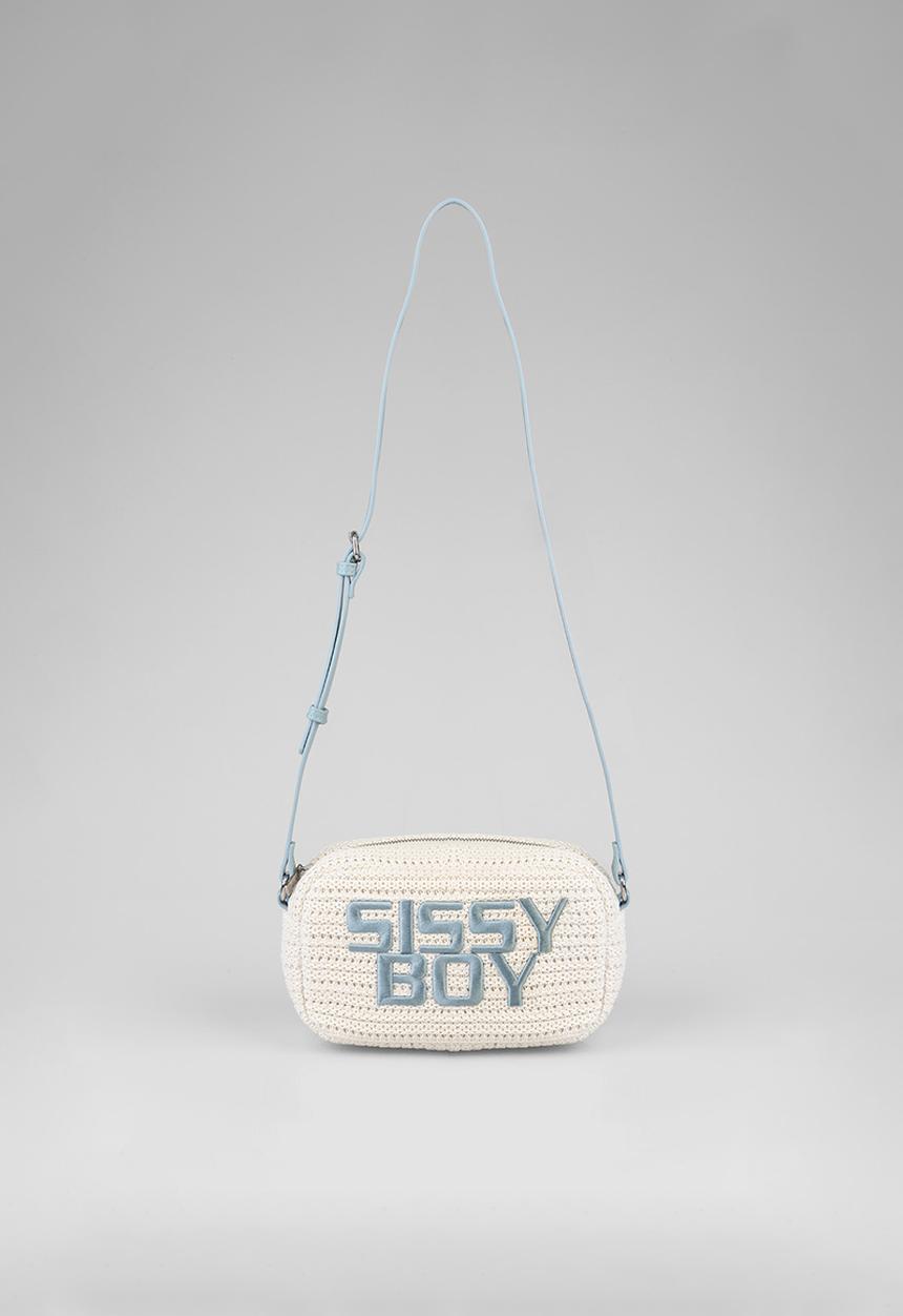 SISSY BOY - Woven Crossbody Bag - Pale Blue