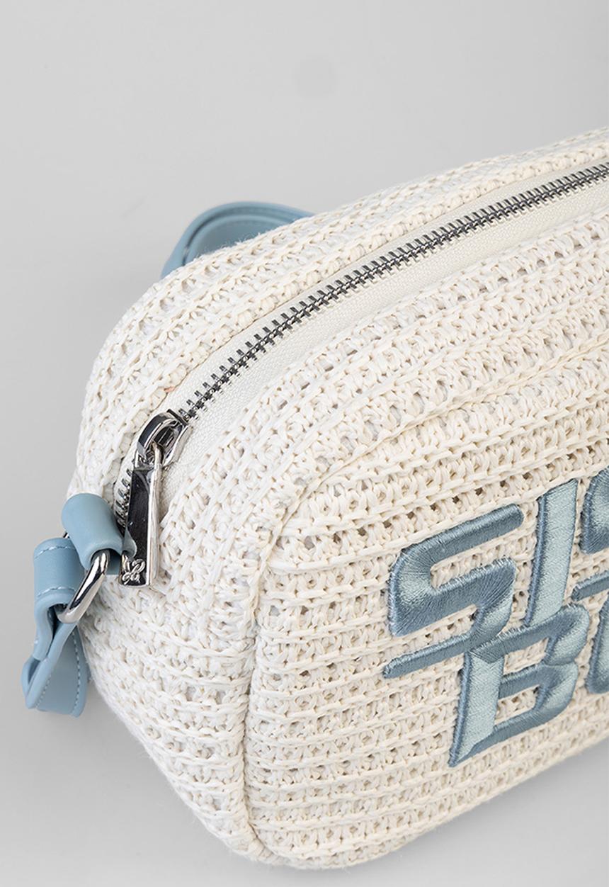 SISSY BOY - Woven Crossbody Bag - Pale Blue