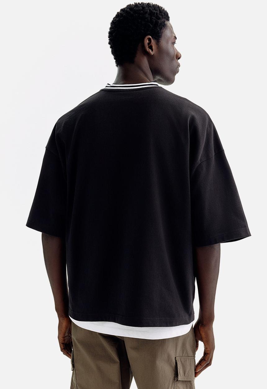 H&M - Oversized fit cotton t-shirt - black