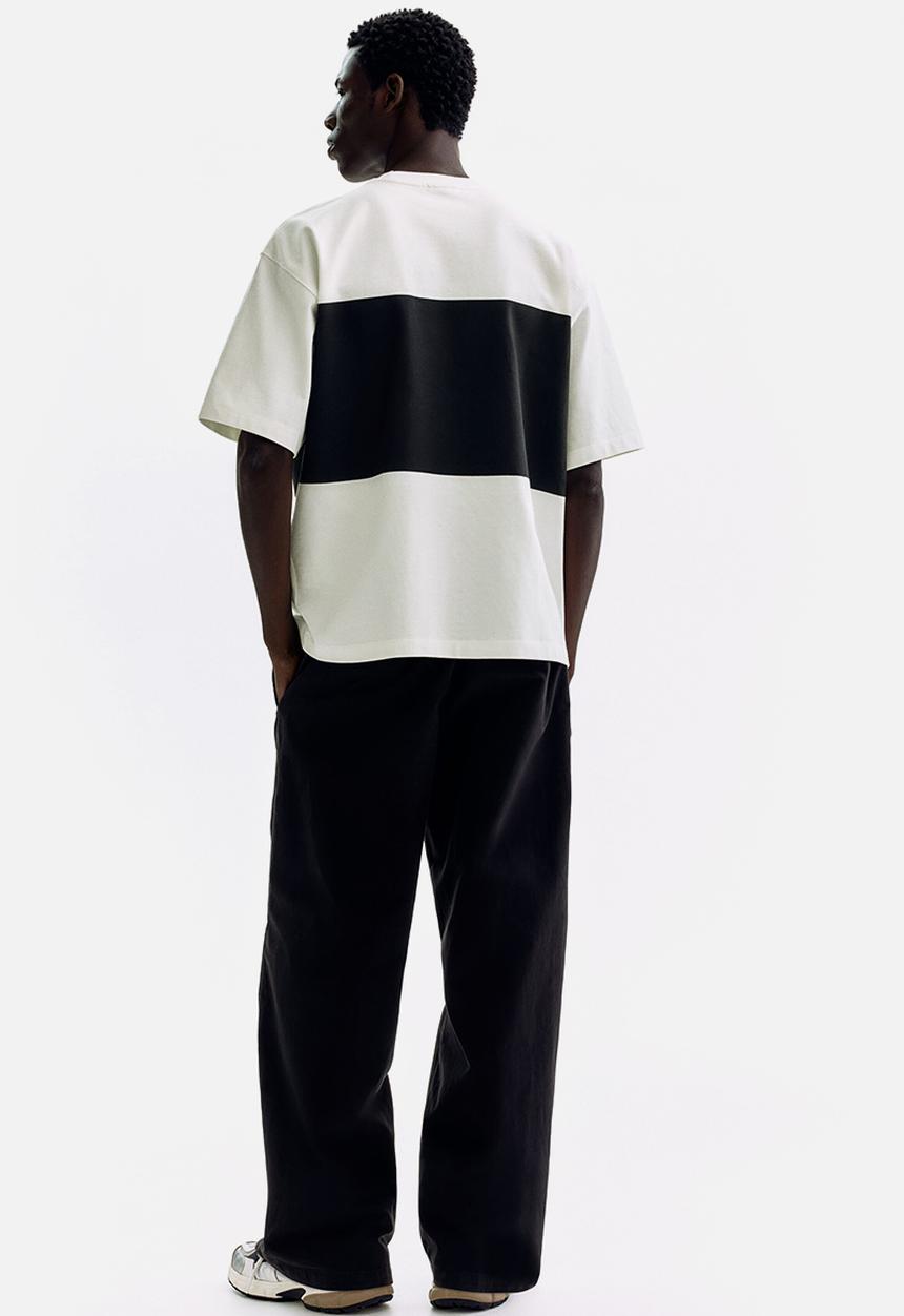 H&M - Oversized fit printed t-shirt - white