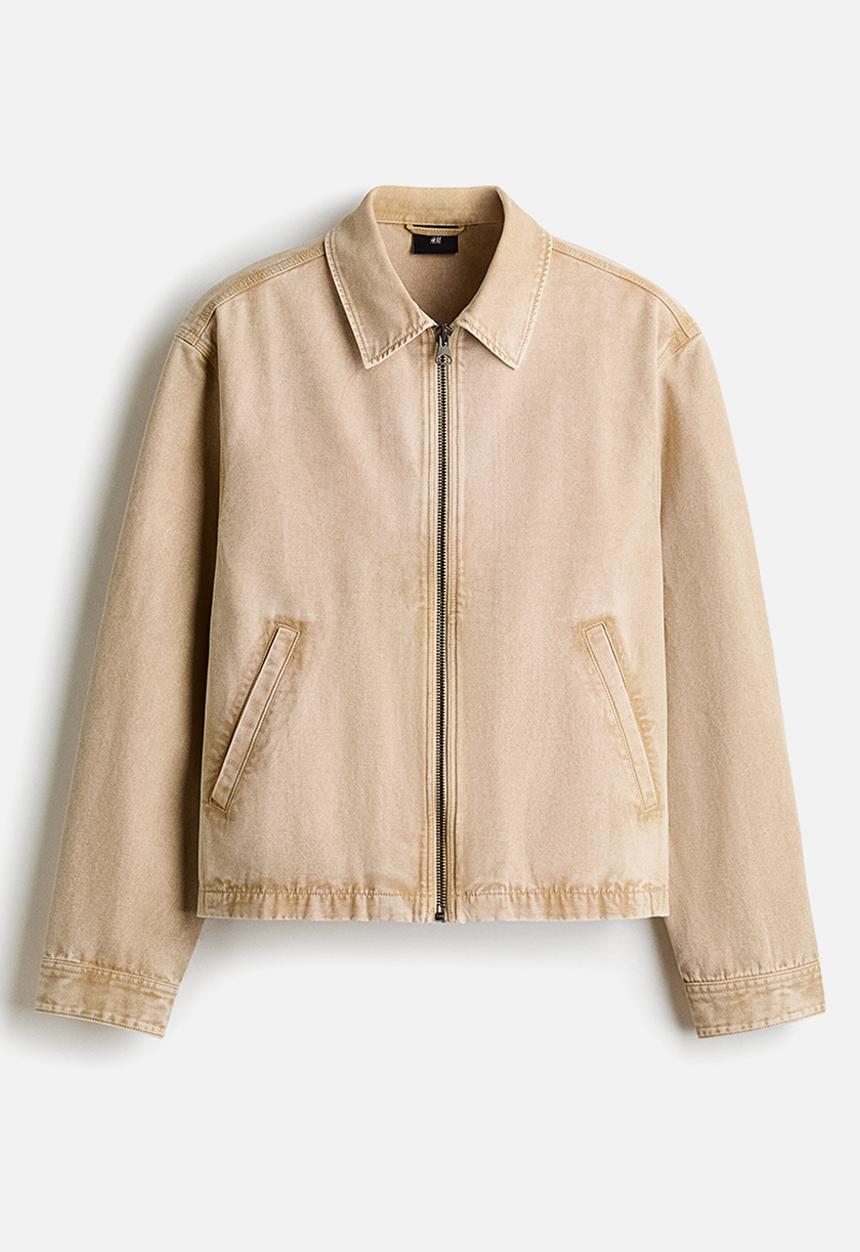 H&M - Collared cotton jacket - beige