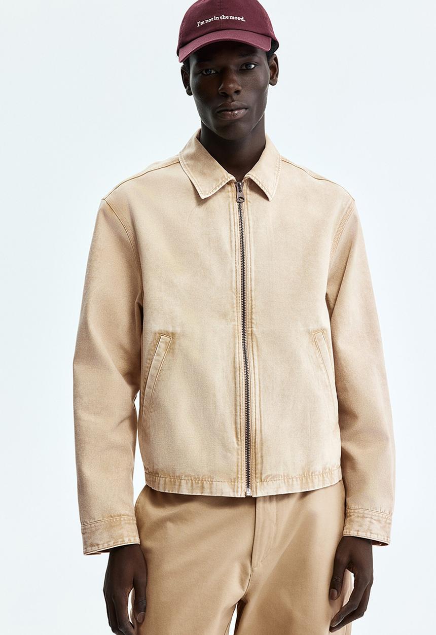 H&M - Collared cotton jacket - beige