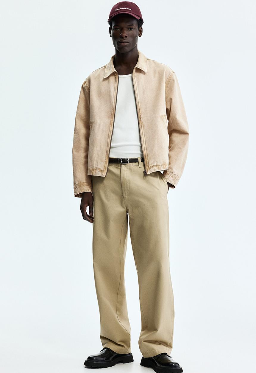 H&M - Collared cotton jacket - beige