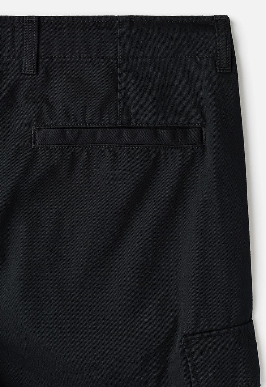 H&M - Relaxed fit cotton cargo trousers - black