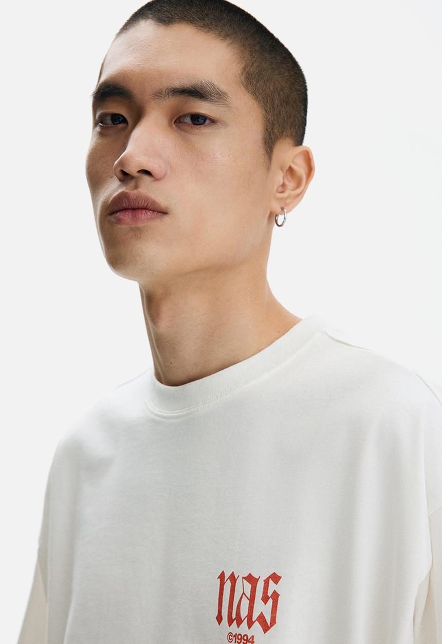 H&M - Oversized fit t-shirt - white/nas