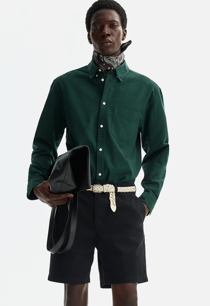 H&M - Regular fit oxford shirt - dark green