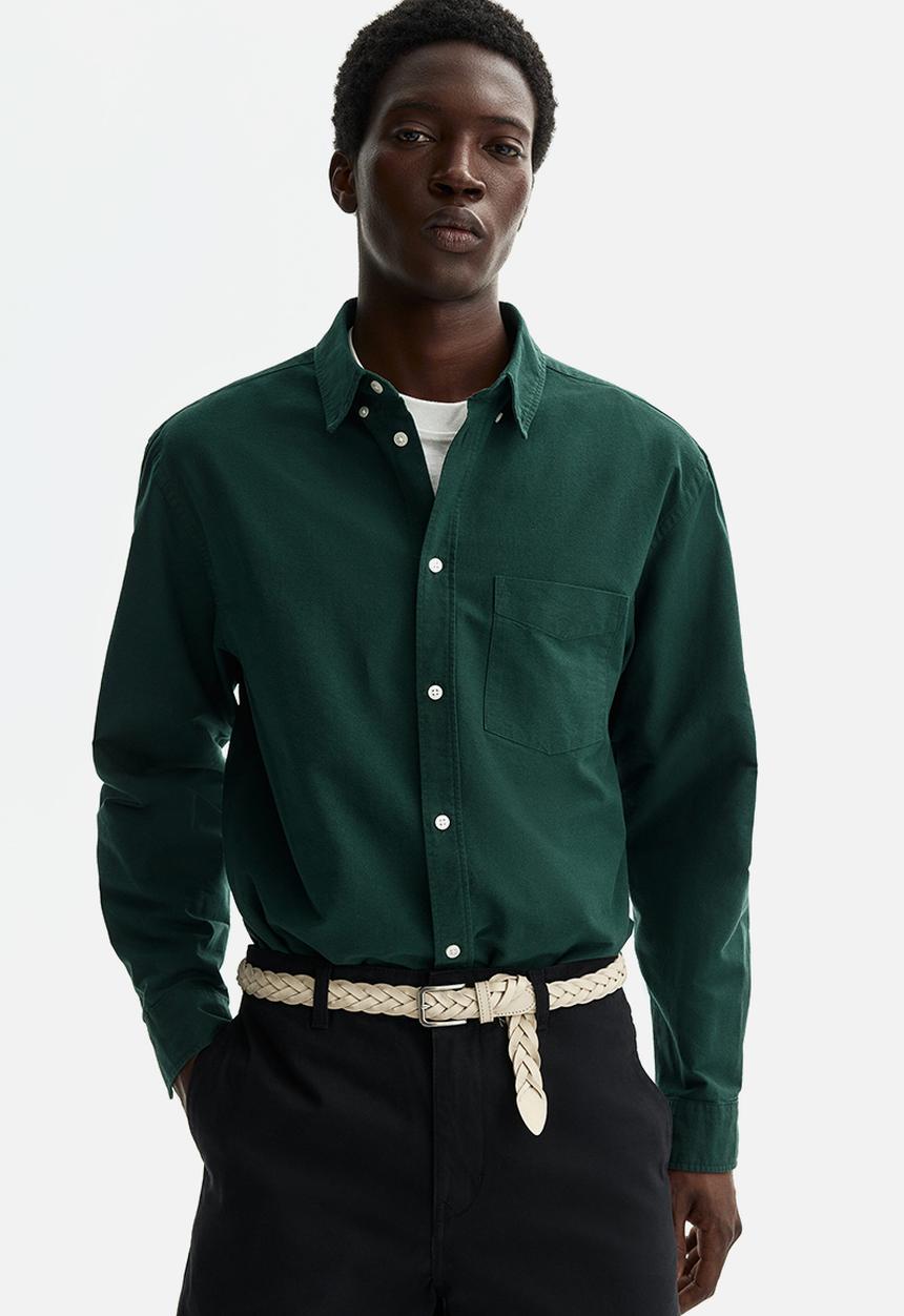 H&M - Regular fit oxford shirt - dark green