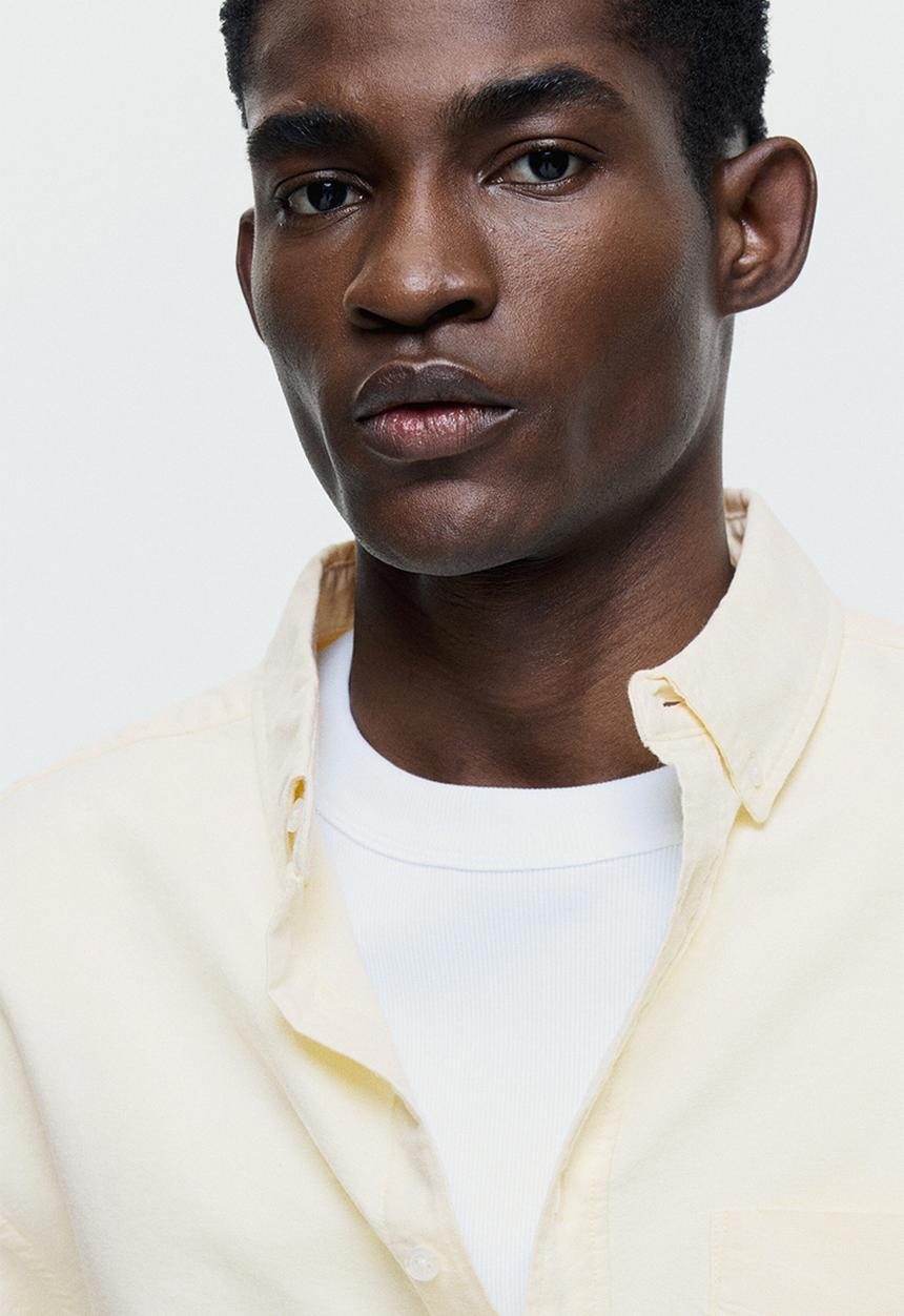 H&M - Regular fit oxford shirt - light yellow