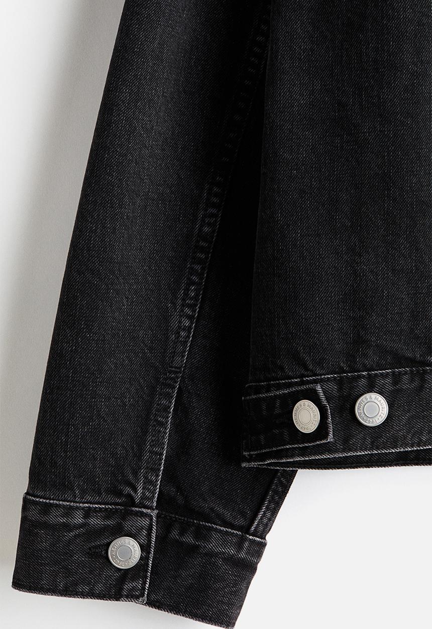 H&M - Denim trucker jacket - black