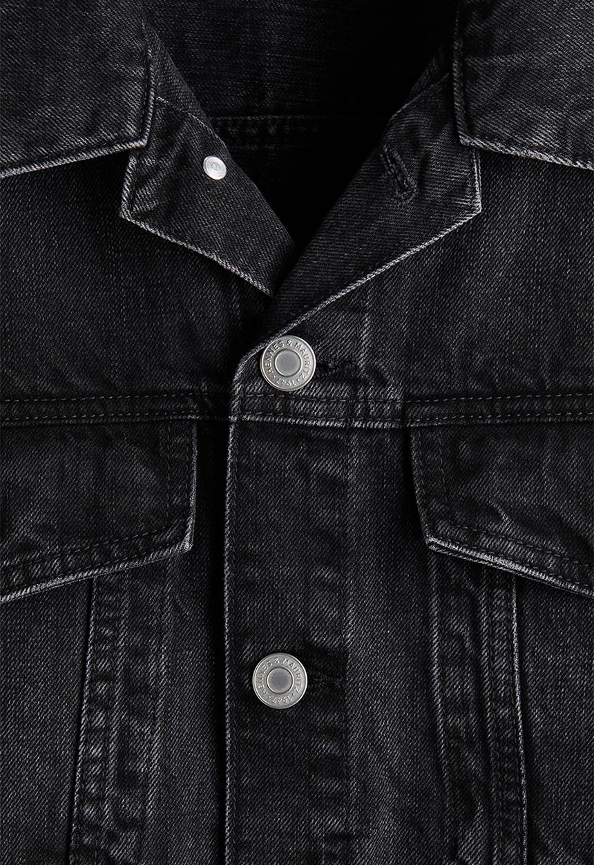 H&M - Denim trucker jacket - black
