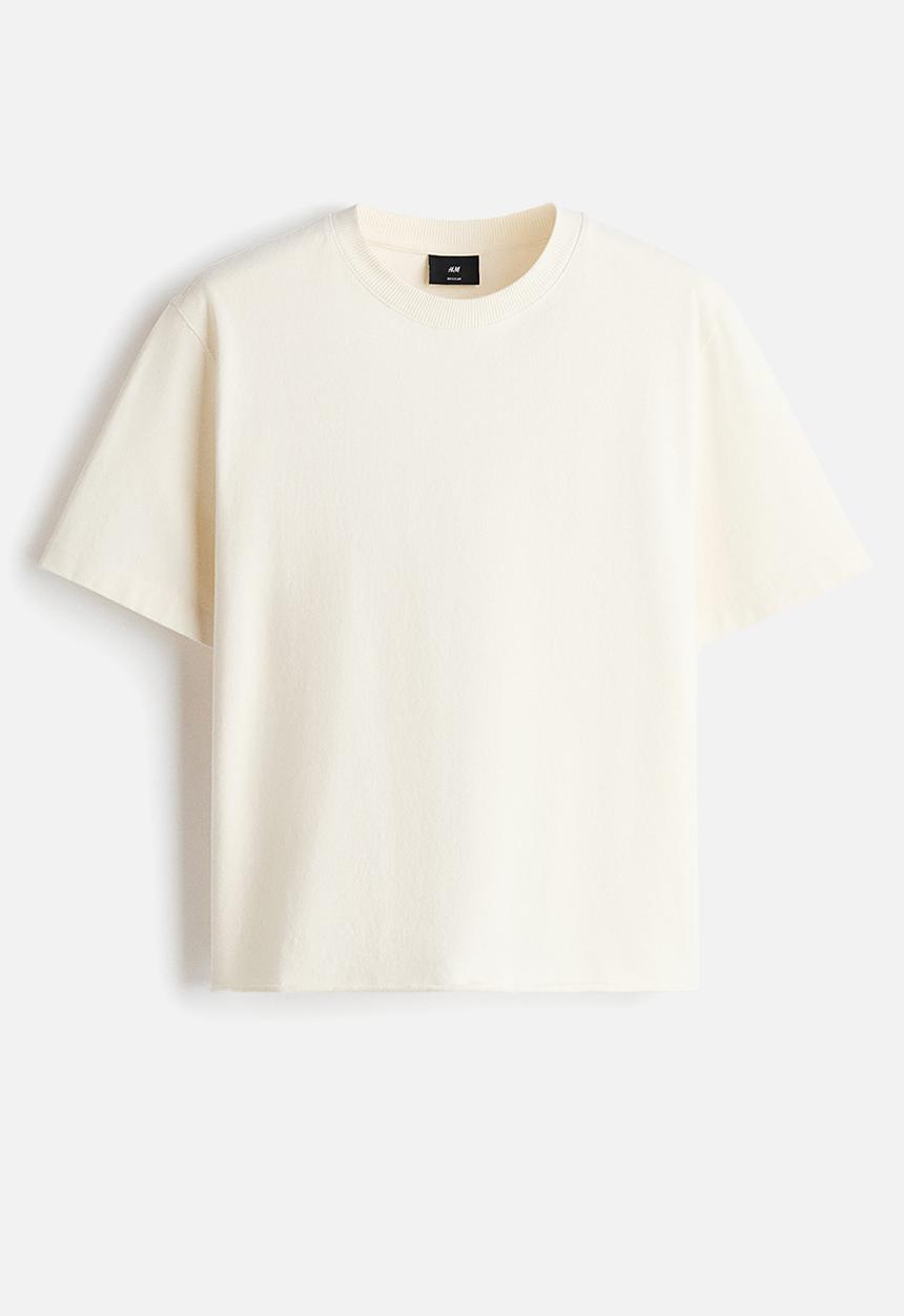 H&M - Regular fit washed t-shirt - cream
