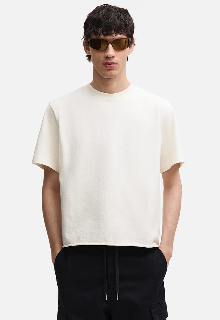 H&M - Regular fit washed t-shirt - cream