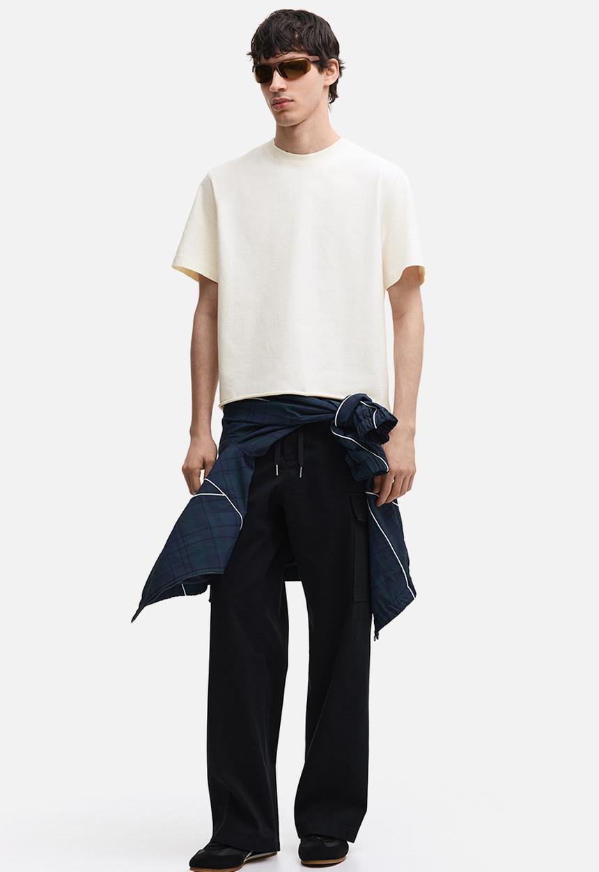 H&M - Regular fit washed t-shirt - cream