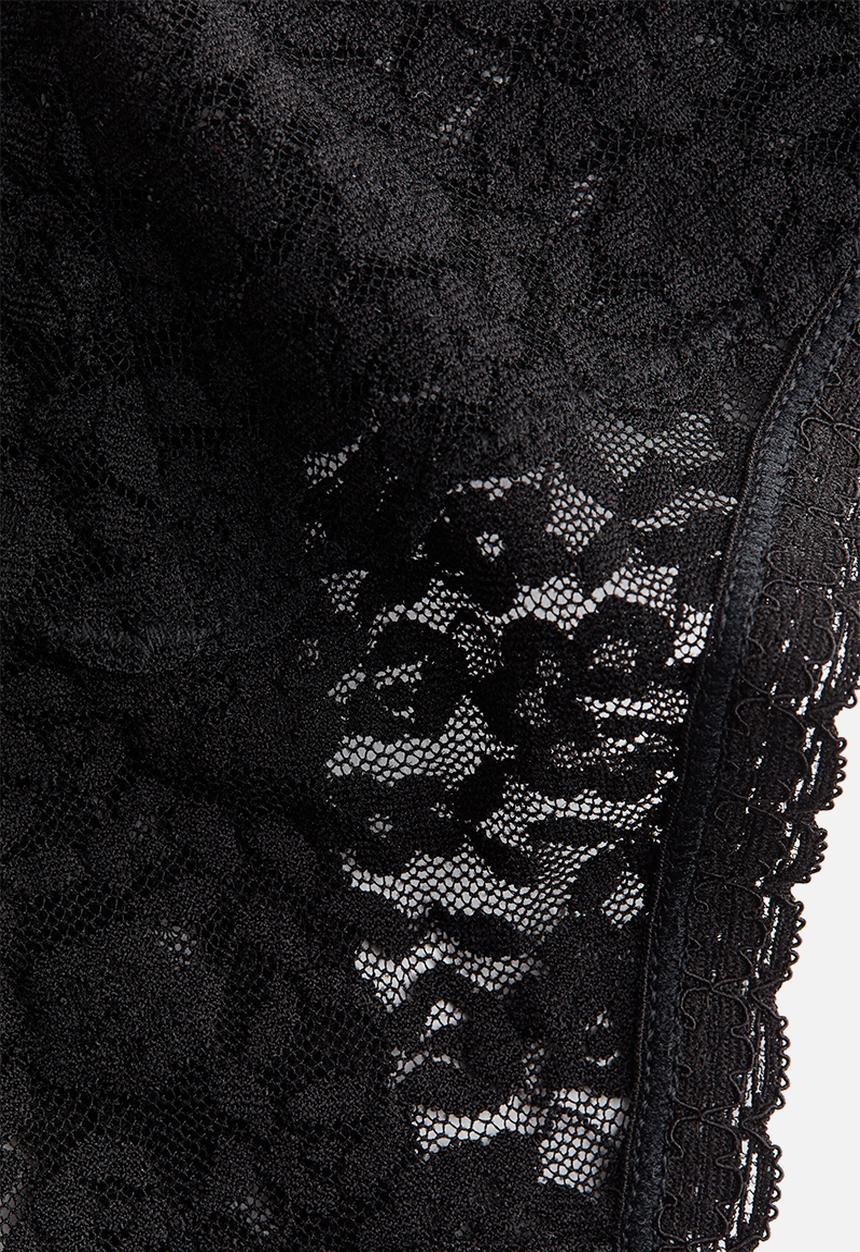 H&M - 3-pack lace thong briefs - black