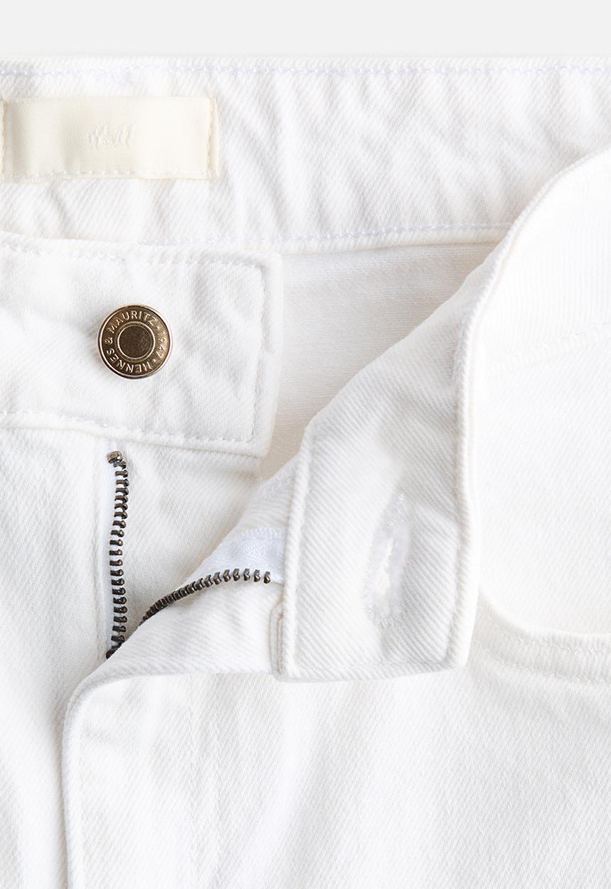 H&M - Wide high waist jeans - white