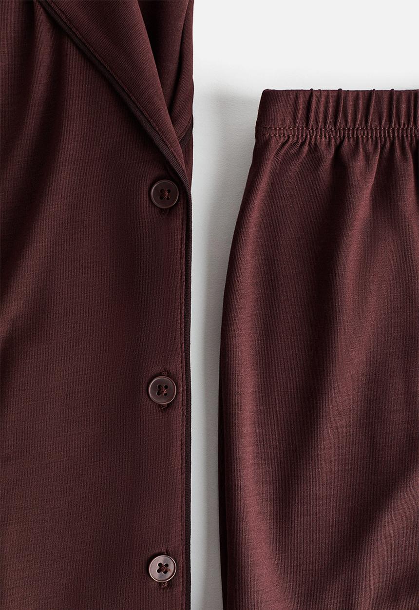 H&M - Viscose-blend pyjamas - rust brown
