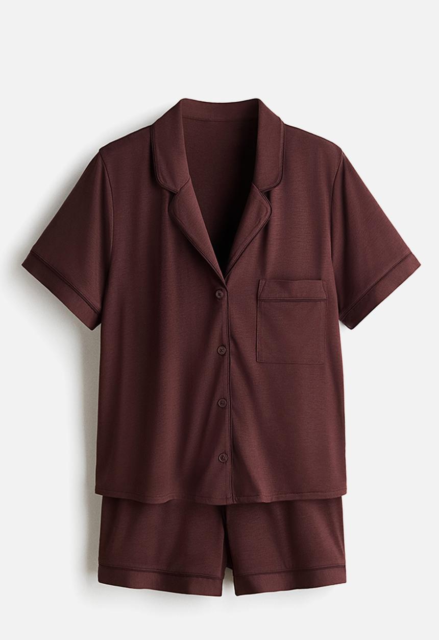 H&M - Viscose-blend pyjamas - rust brown