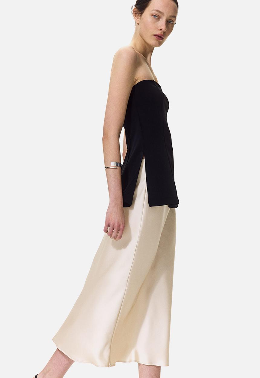 H&M - Midi skirt - light beige