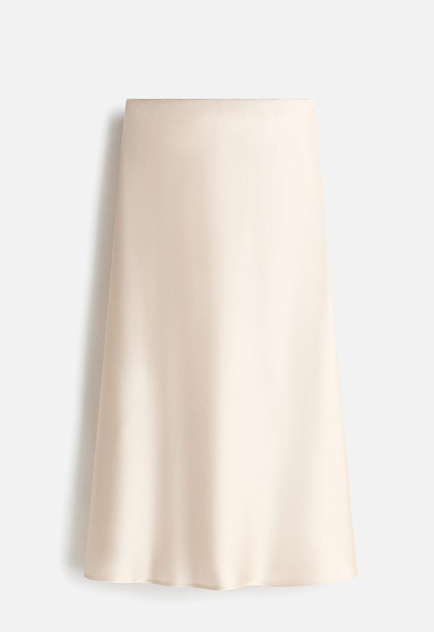 H&M - Midi skirt - light beige