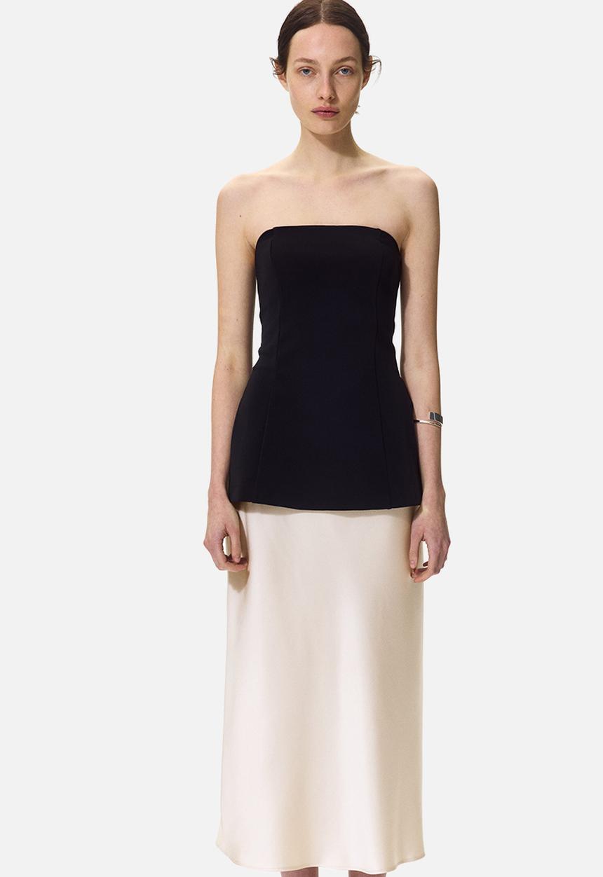 H&M - Midi skirt - light beige