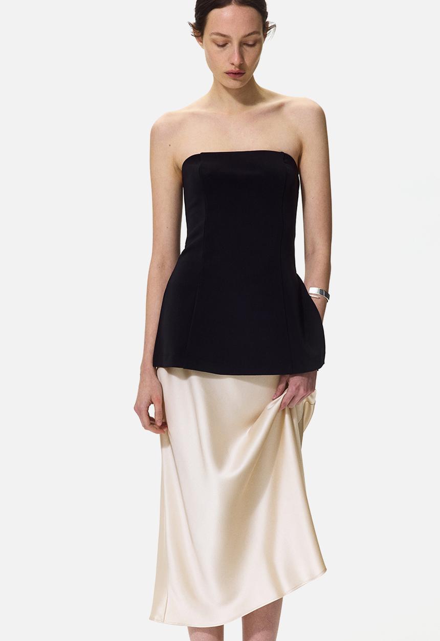H&M - Midi skirt - light beige