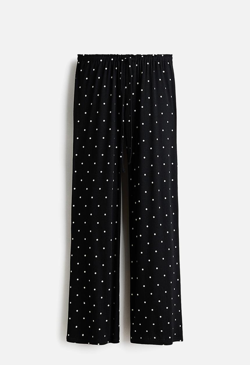 H&M - Pointelle pyjama bottoms - black