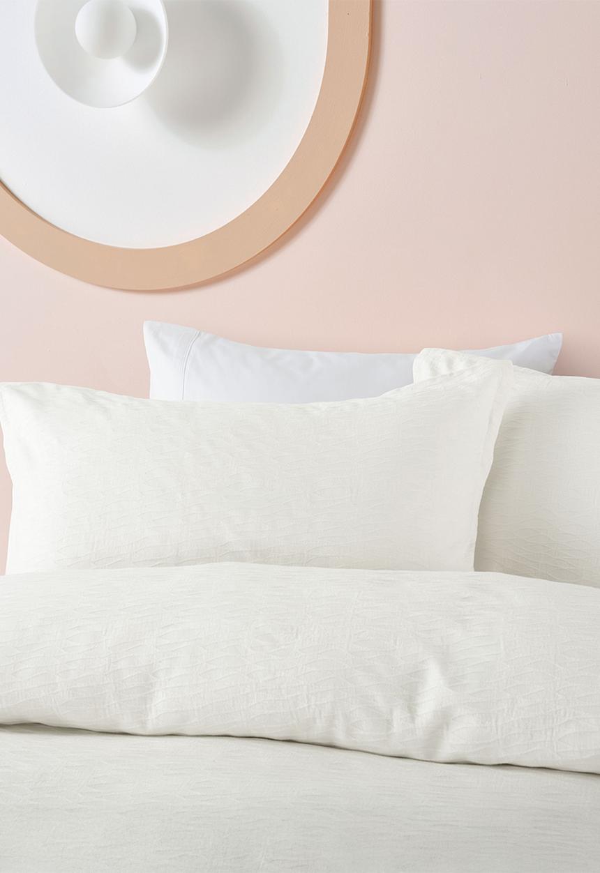 Linenhouse - Monroe Duvet Cover Set - white