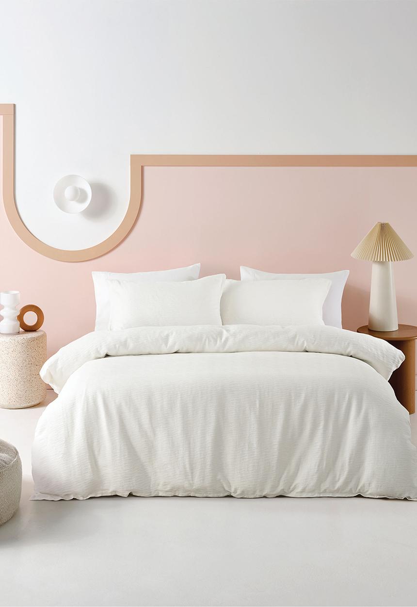 Linenhouse - Monroe Duvet Cover Set - white