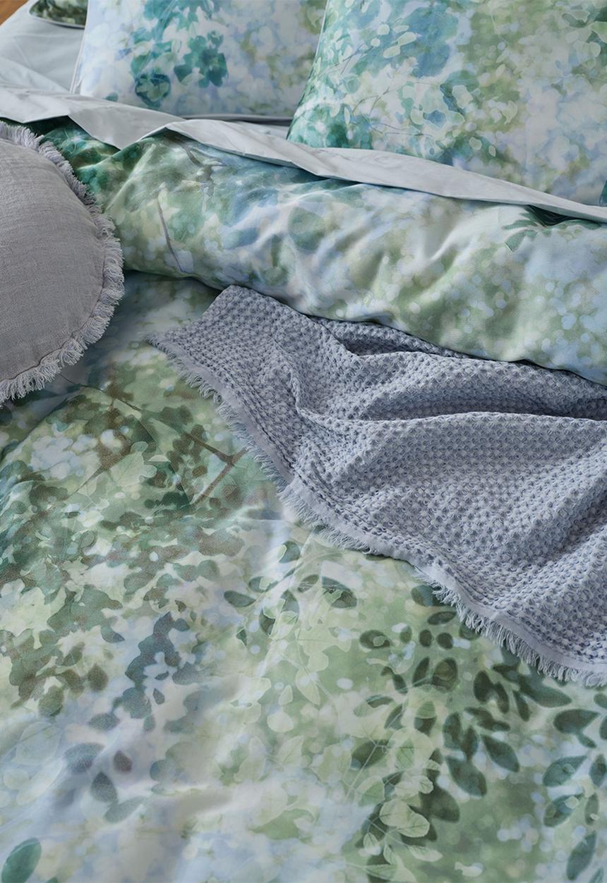 Linenhouse - Treetop Duvet Cover Set - green & blue