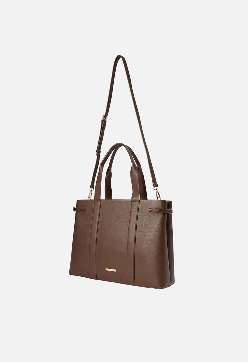 Forever New - Dalton laptop tote bag in chocolate