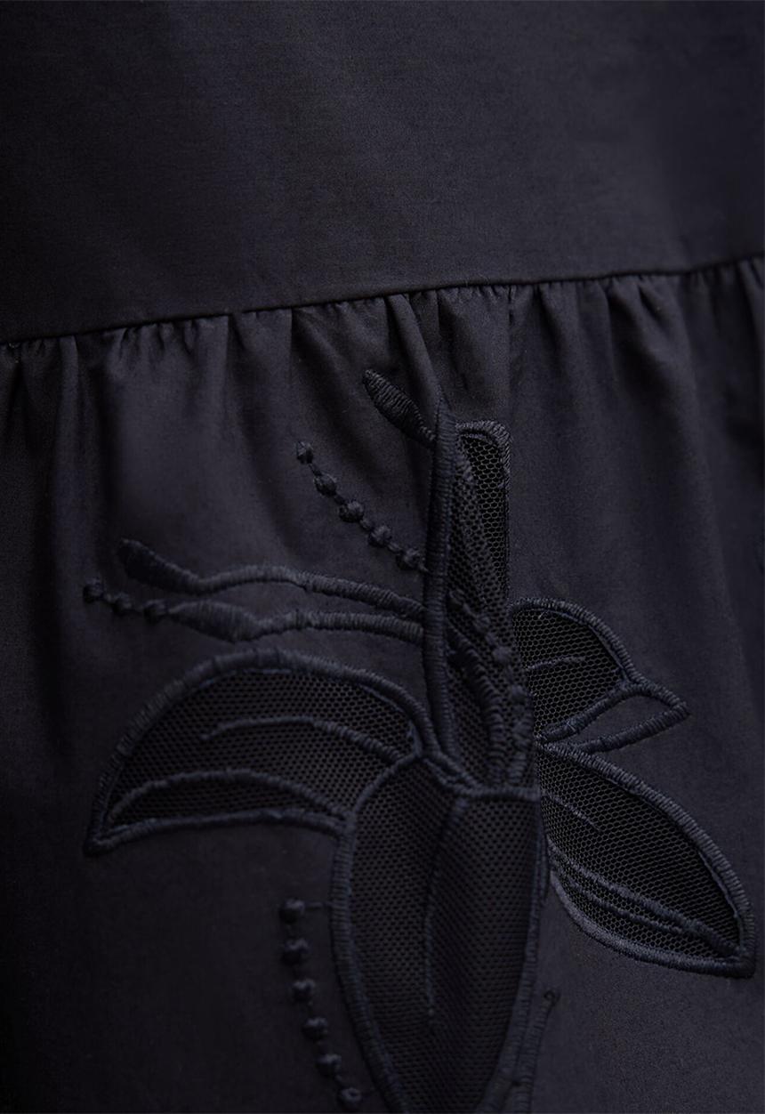 Forever New - Matilda embroidered tie midi dress in navy