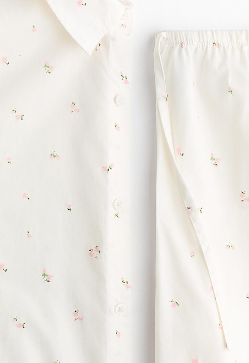 H&M - Cotton pyjamas - white/pink floral