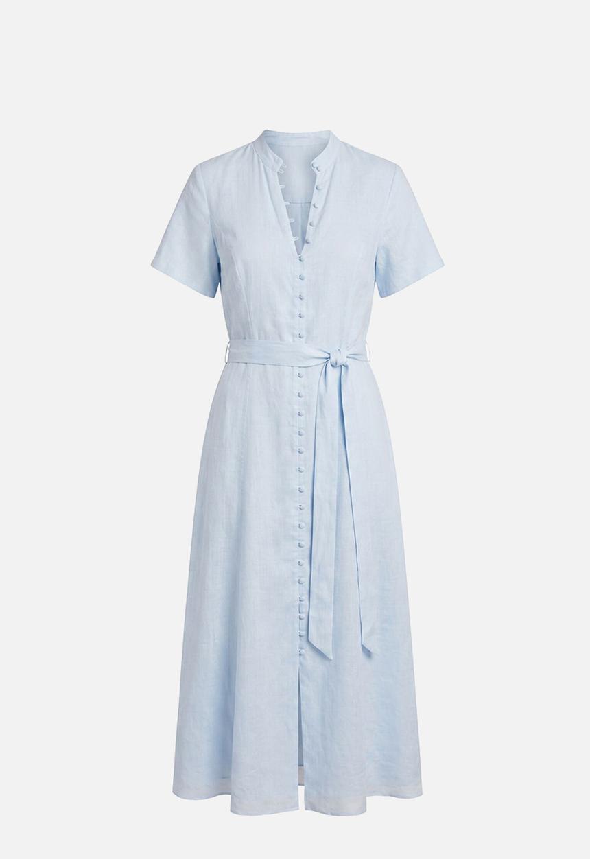 Forever New - Therese short sleeve midi dress in bluebell