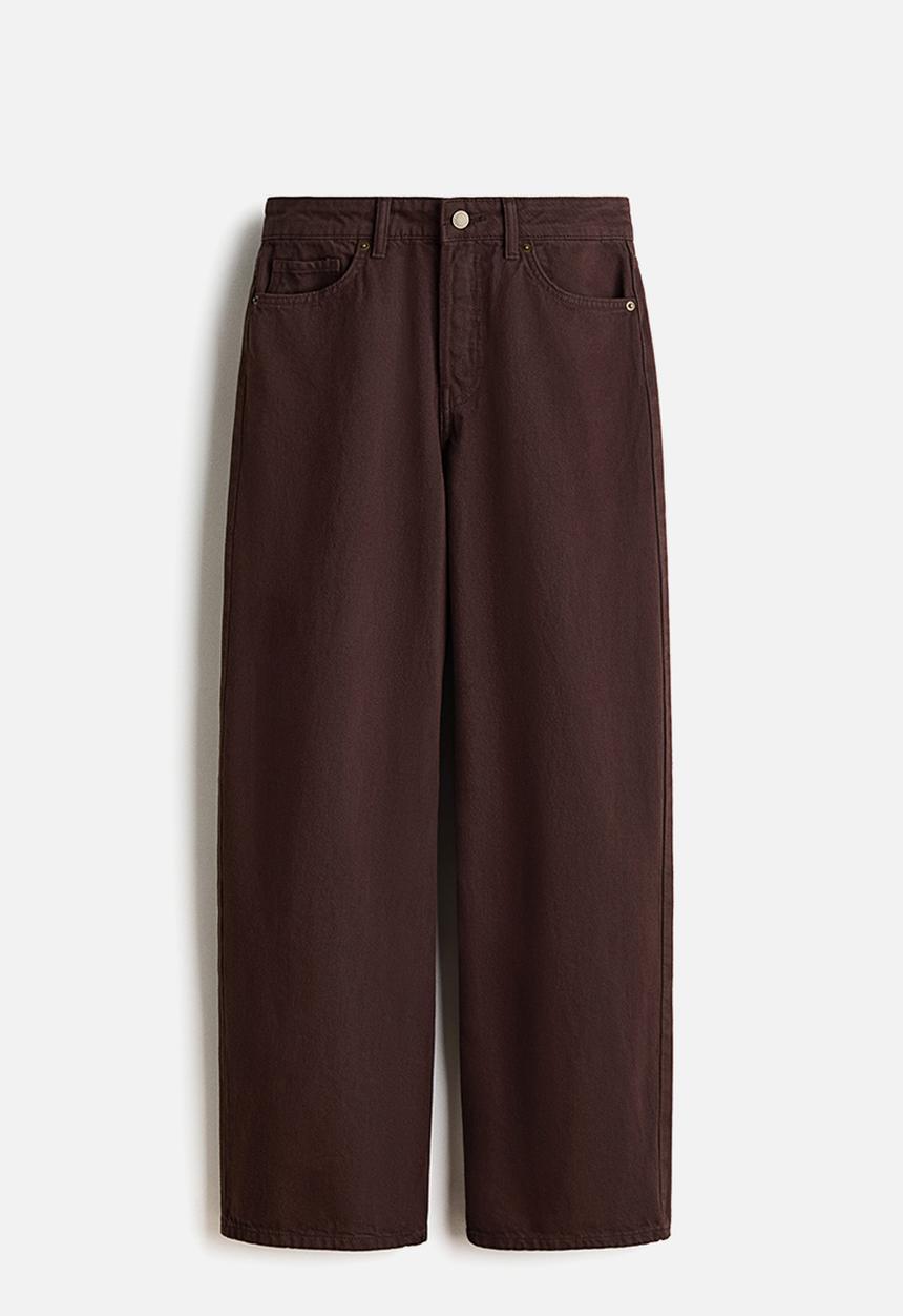H&M - Wide regular jeans - dark brown