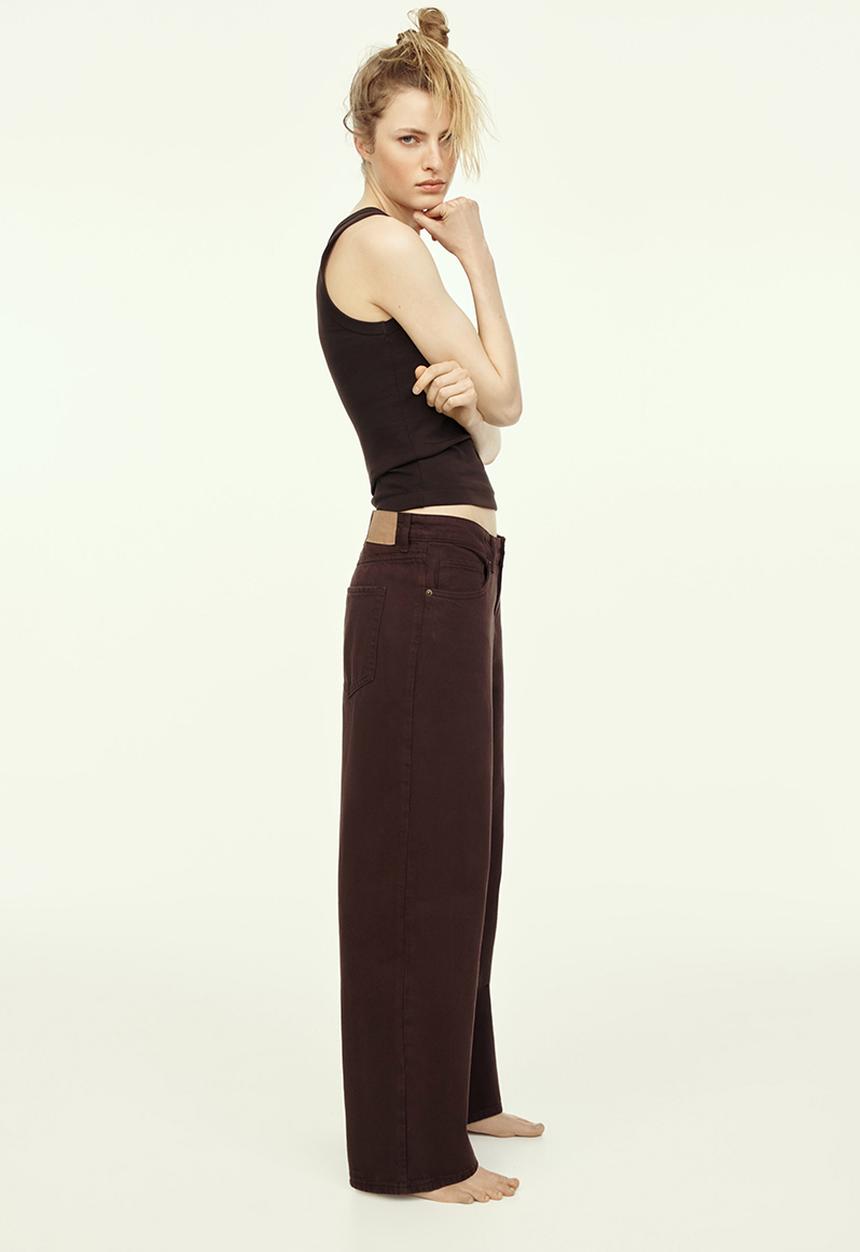 H&M - Wide regular jeans - dark brown