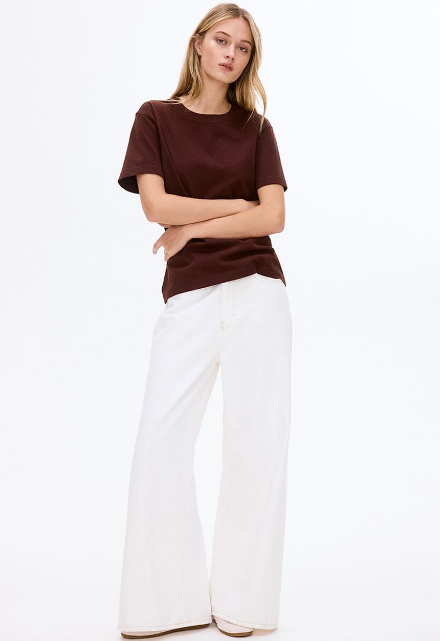 H&M - Oversized cotton T-shirt - brown